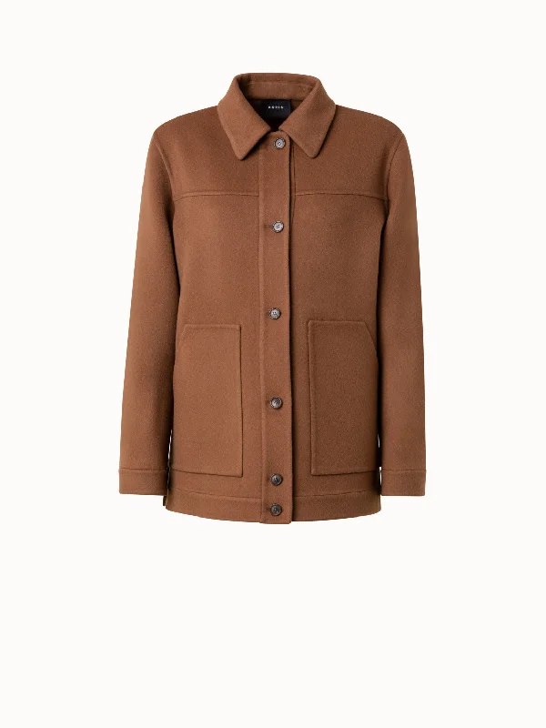 Retro Woolen Jacket Cashmere Double-Face Shirt Jacket