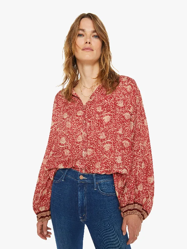 Sweet Girl Natalie Martin Iris Top - Water Lily Terracotta