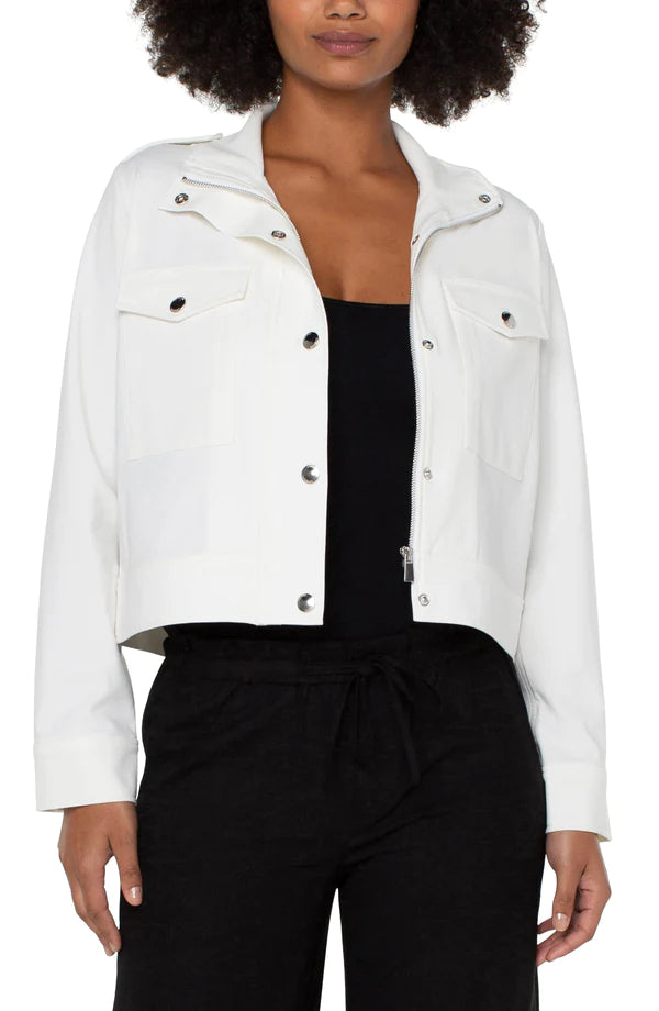 Sports Vitality Style Utility Crop Jacket