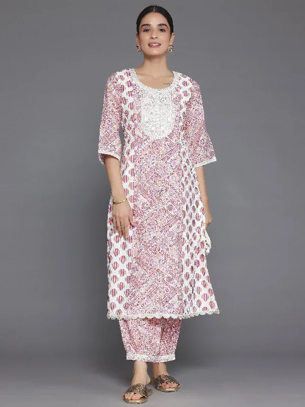 Sweet Age-Reducing Style Maroon Printed Silk Blend A-Line Kurta With Salwar