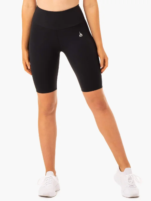 Trendy and versatile Staples Scrunch Bum Bike Shorts - Black