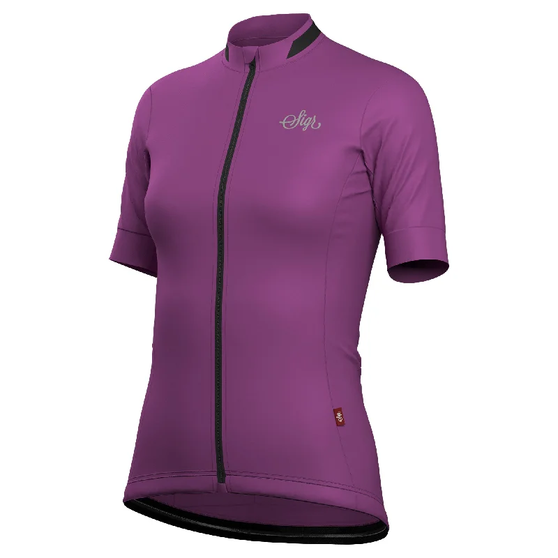 Retro Literary Style Orkidé Women's Pink Purple Cycling Jersey