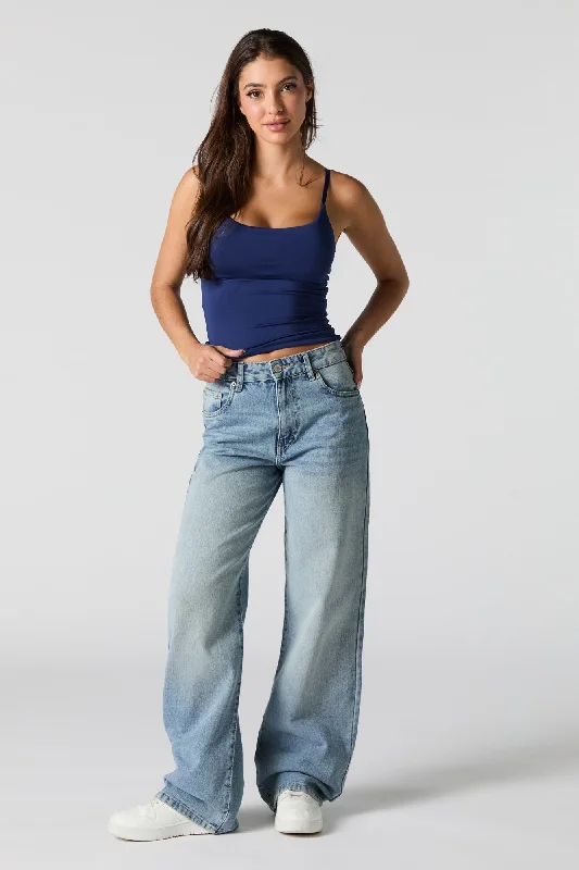 Boutique display Medium Wash High Rise Wide Leg Jean