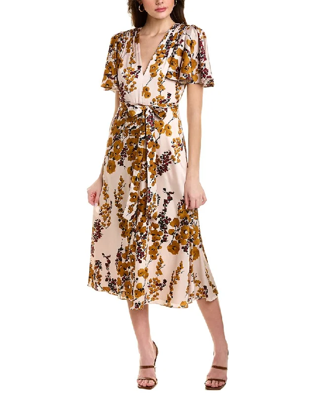 Windbreaker fashion Badgley Mischka A-Line Midi Dress