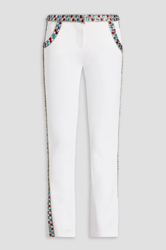 Comfortable And Simple Balmain Womens White Embellished Pants