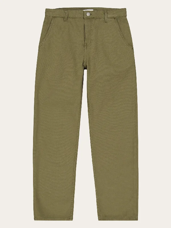 Street Personality Style CALLA tapered canvas pant - Burned Olive