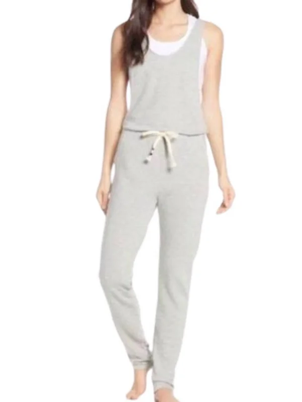 Classic Series Chevron Overall Jumpsuit In Heather