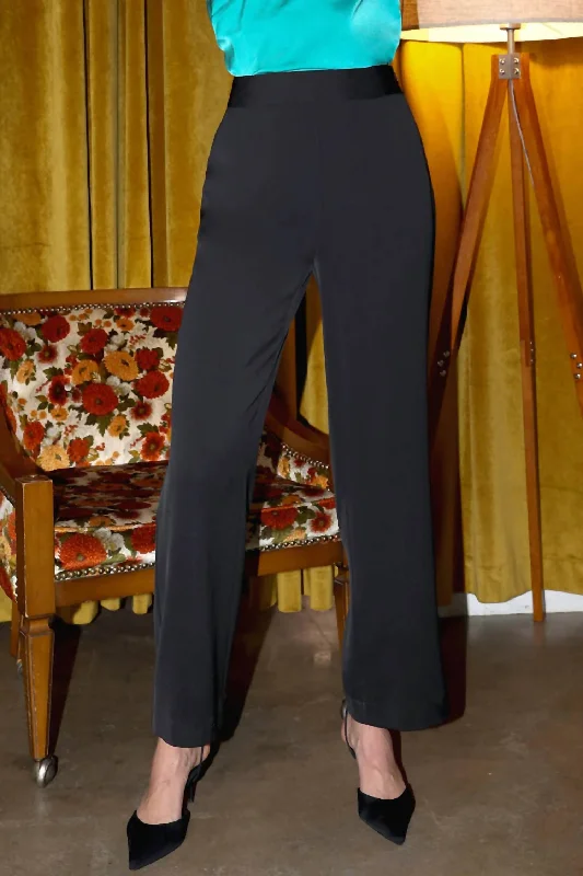 Sports Jumpsuit Daria Flared Trousers In Black