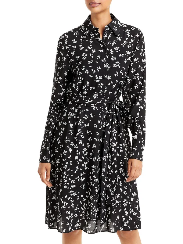 Leisure Travel Devitta Womens Floral Long Sleeve Shirtdress