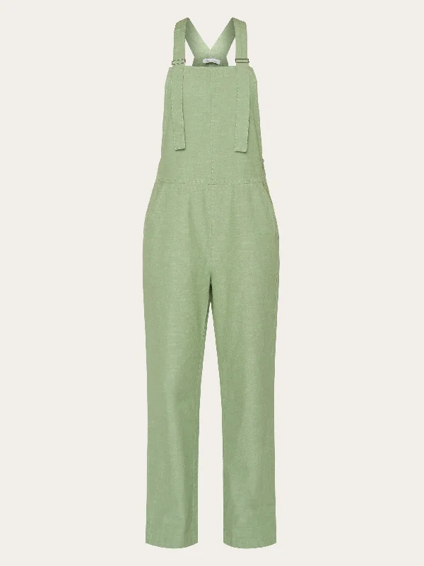 Sports Express GALE straight slub yarn jumpsuit - GOTS/Vegan - Shale Green