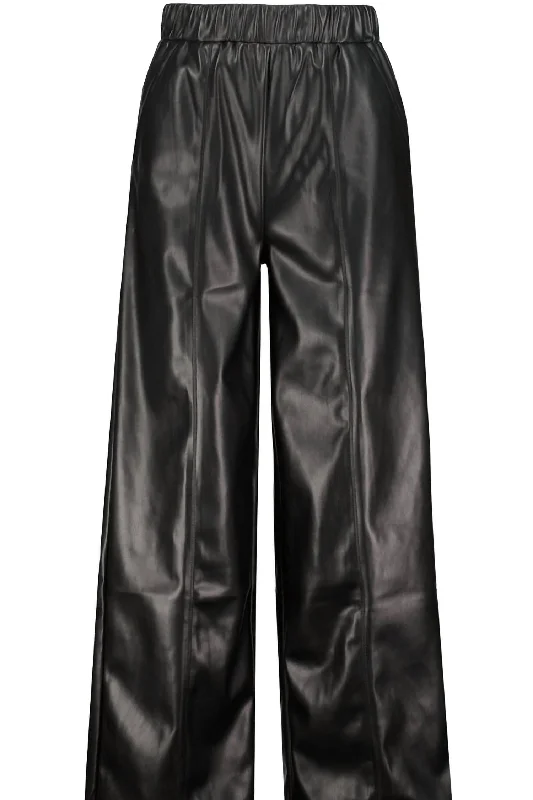 Design sense Gia Vegan Leather Pant In Black