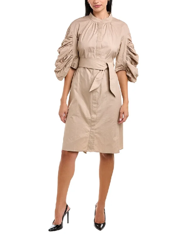 Cool Breeze At Night Gracia Belted Shirtdress