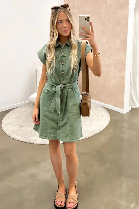 Sweet Girl Heidi Dress Khaki