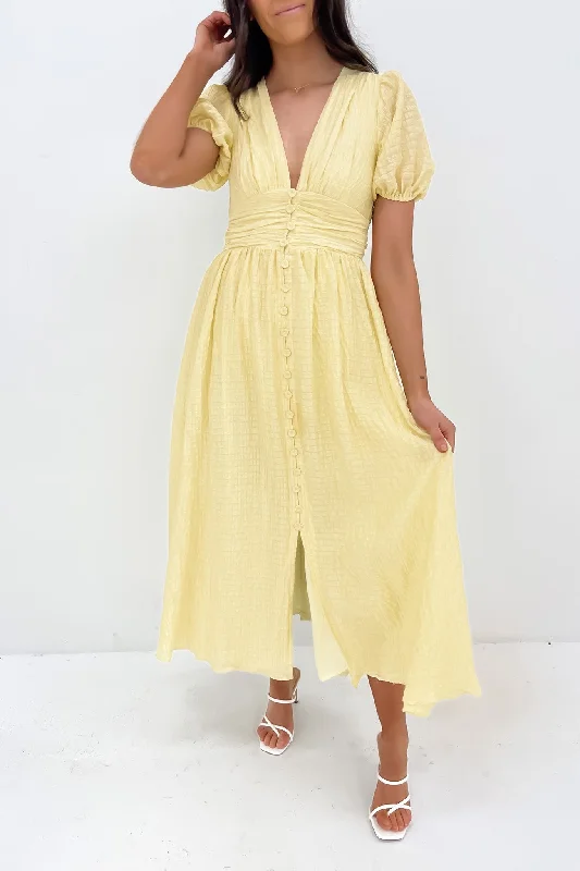 Fun and cute Nala Maxi Dress Yellow