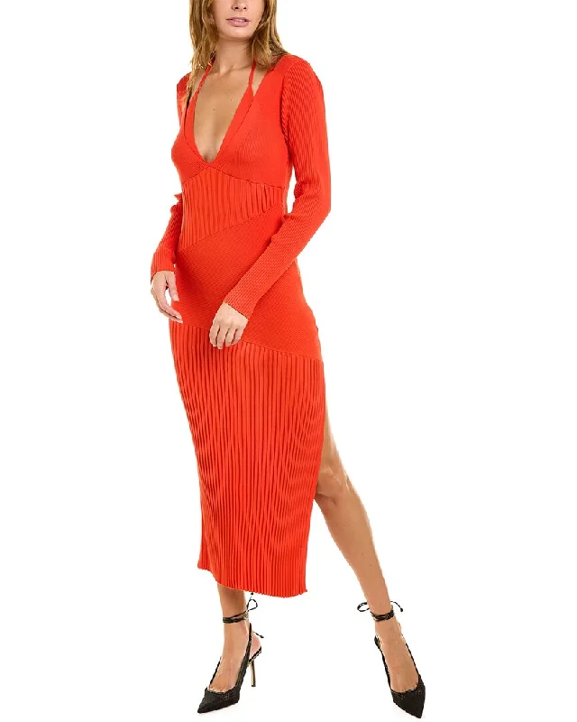 Classic Retro Nicholas Aman Ribbed Midi Dress