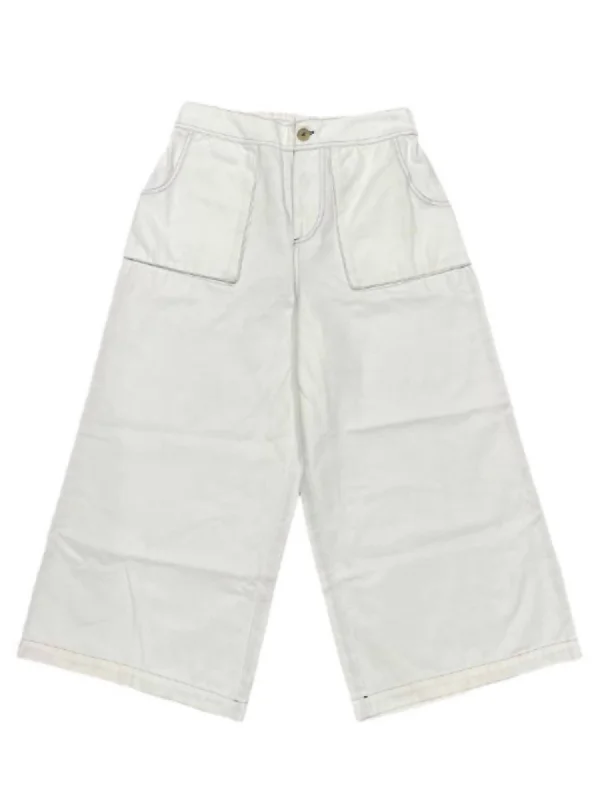 Printed pattern Nora Mid Cargo Pant In White