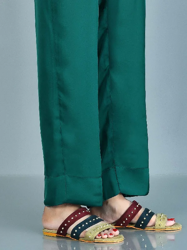 Retro Elegant Style Silk Pants