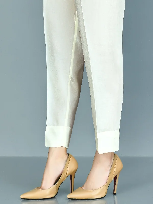 Noble Temperament Raw Silk Trouser