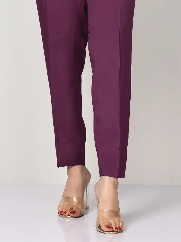 Classic Retro Raw Silk Trouser