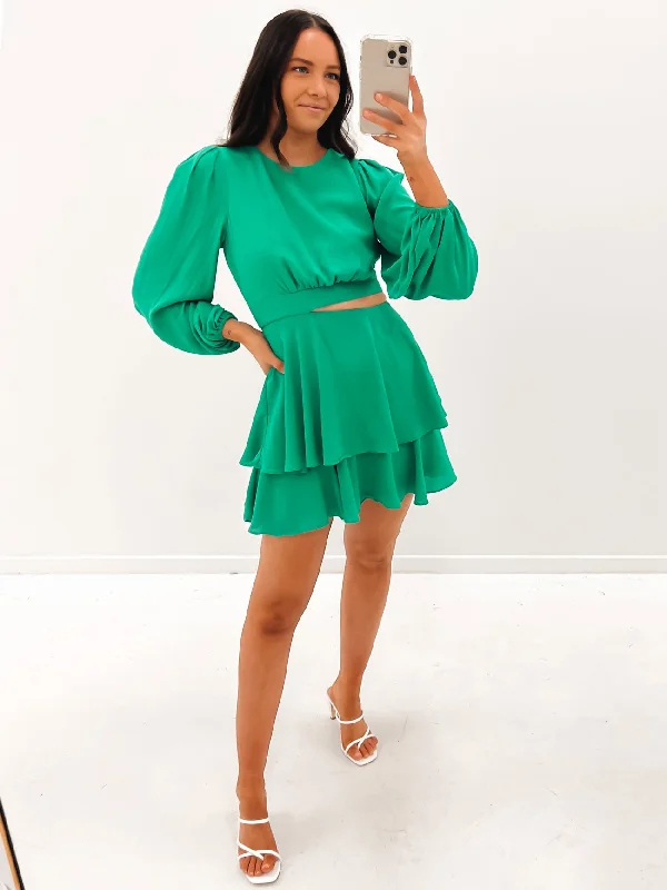 Sports litigation style Piper Mini Dress Green