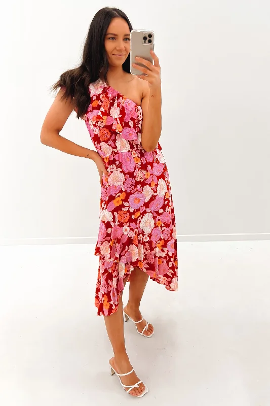 Simple research Sandee Midi Dress Pink Delight