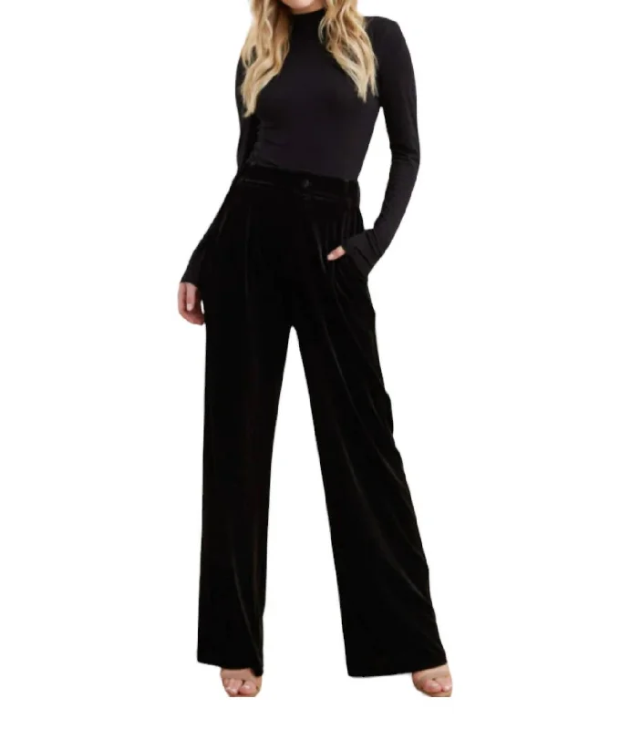 Low-key Luxury Smooth As Velvet Trousers In Black