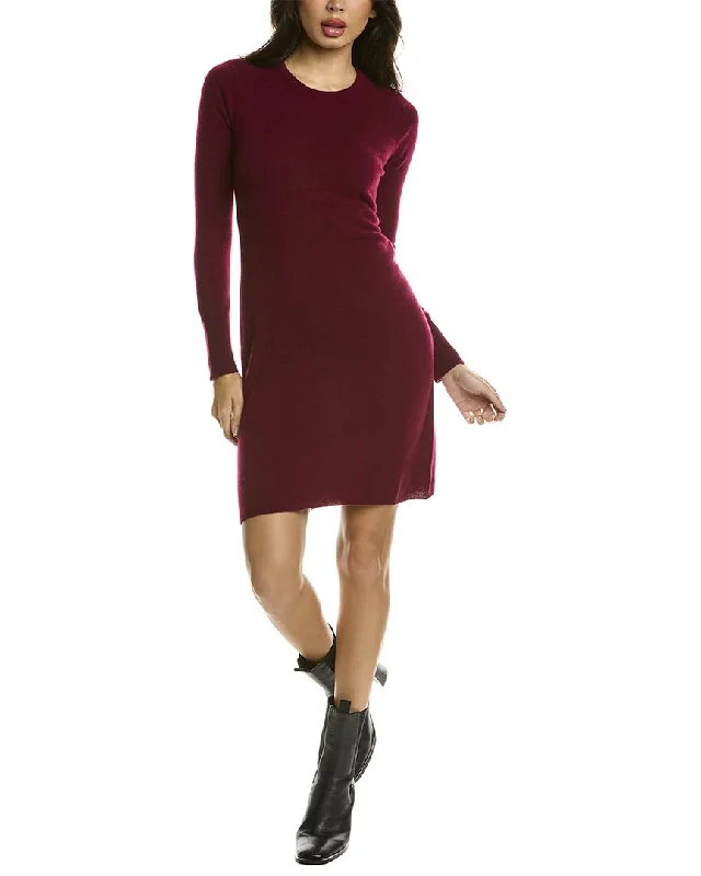 Elegant And Elegant sofiacashmere Cashmere Crewneck Jersey Dress