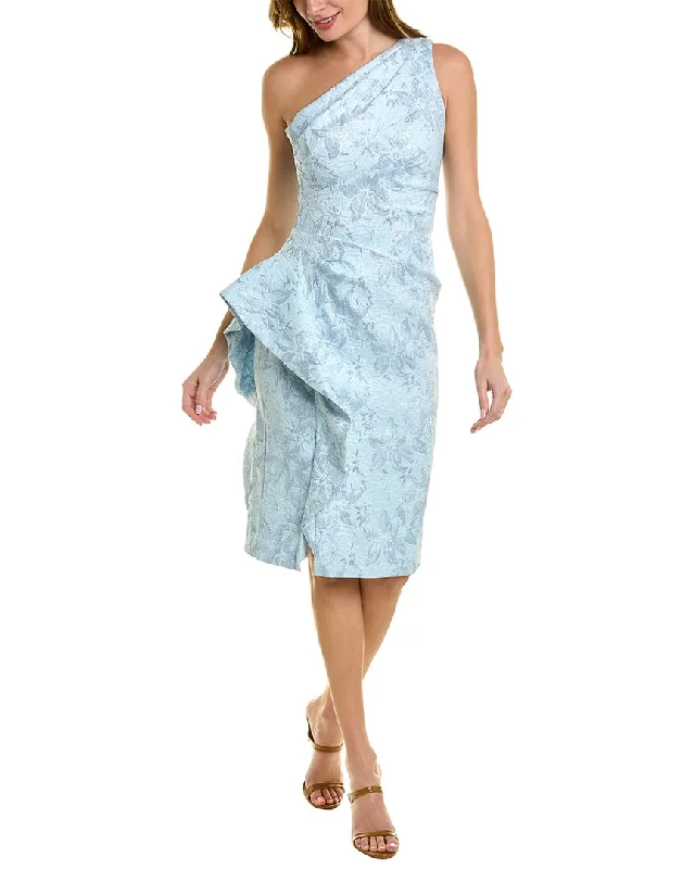 Elegant And Elegant Teri Jon by Rickie Freeman One-Shoulder Sheath Dress