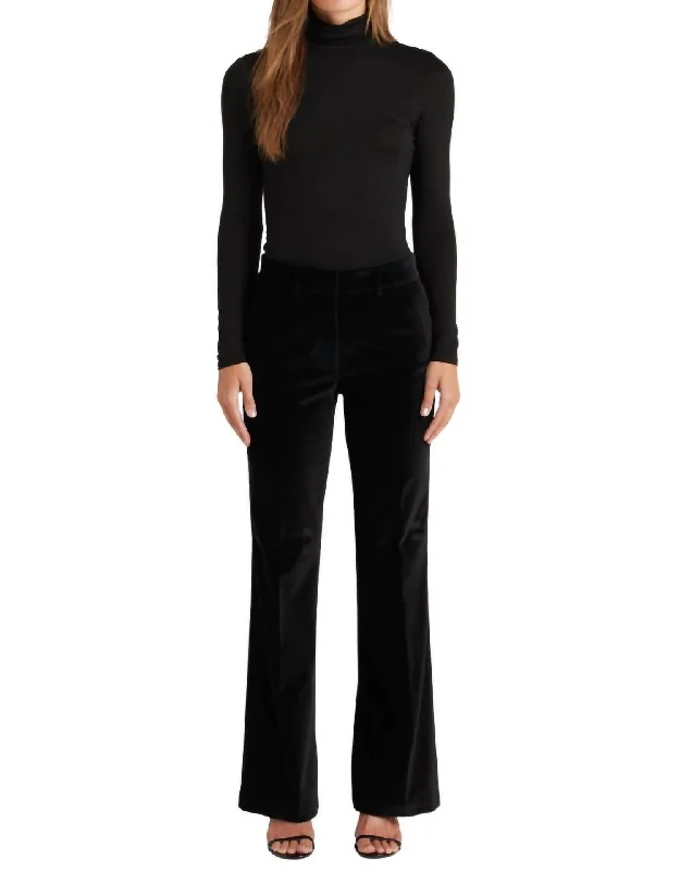 Warm and substantial Velvet Trouser In Black