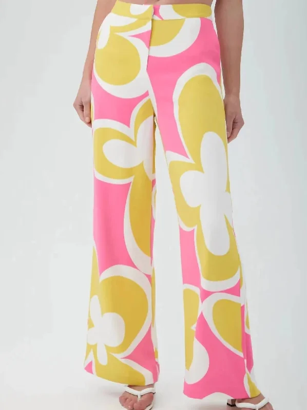 Celebrity Style Verity Wide Leg Pants In Multi